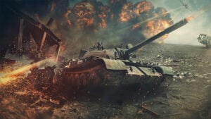 Ein Panzer in der Dystopie; Bild: Shutterstock