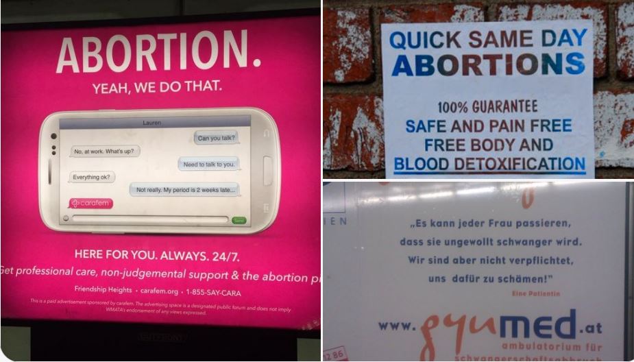 Werbung Abtreibung