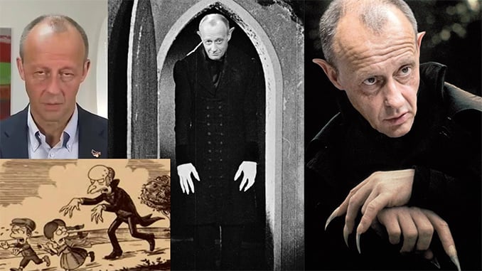 Friedrich Nosferatu Merz; Bild: Collage