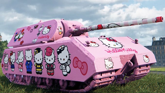 Ein Hello Kitty Panzer... Bild: Twitter