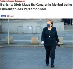 Merkel beklaut
