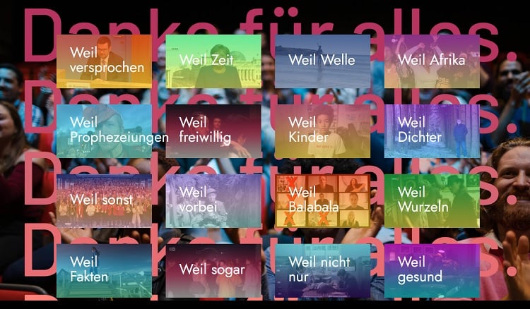 #Dankefüralles (Bild: screenshot)