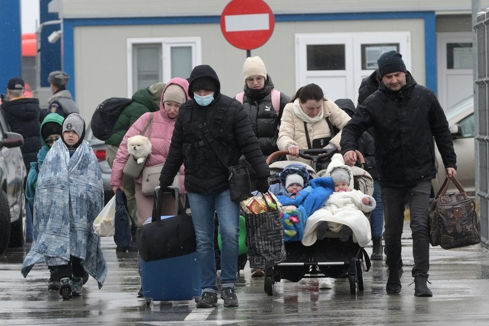 Ukrainische Flüchtlinge (Bild: shutterstock.com/mady70)