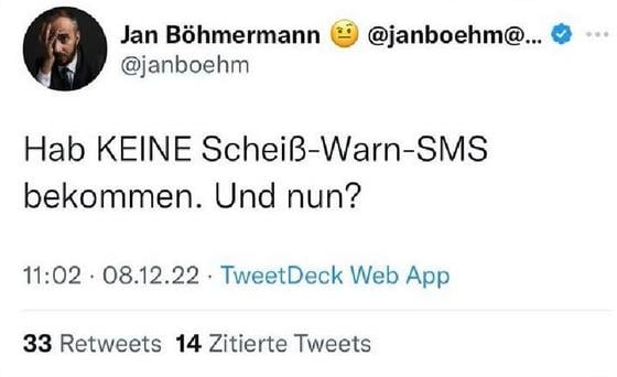 Boehmermann Warn SMS